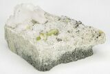 Green Titanite (Sphene), Feldspar, Calcite & Muscovite - Pakistan #209283-1